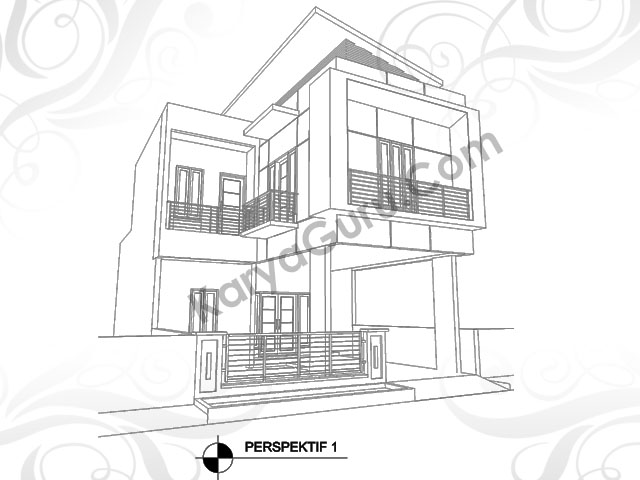 Draft Desain Rumah Tinggal 2 Lantai – KARYAGURU CENTER