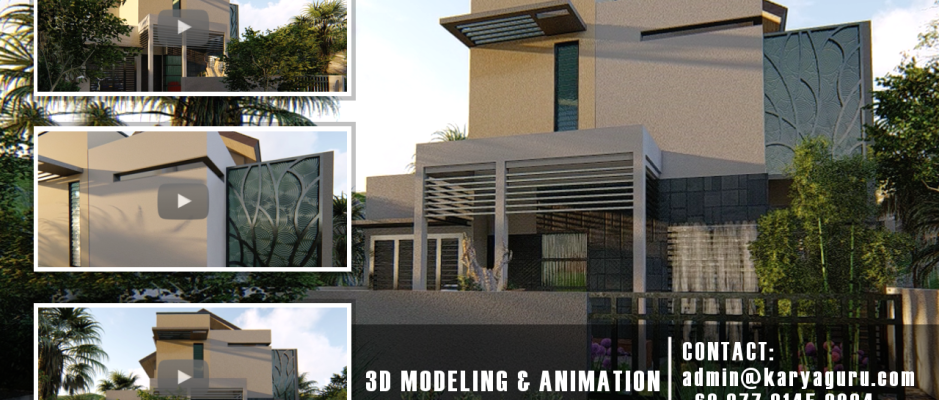 3D Modeling Rendering Animation for Architecture Visualization Services Minimalist House